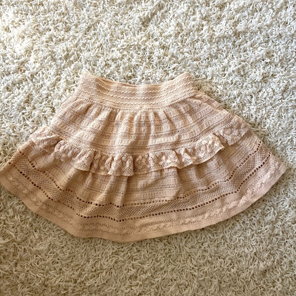 Aerie tan boho skirt high waisted xs